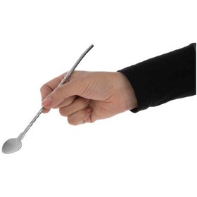 تصویر قاشق شربت خوری مدل نی دار کد AS77 مجموعه 6 عددی - استیل 