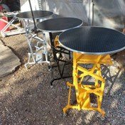تصویر میز اصلاح (گرومینگ) صفحه گرد ۷۵ سانت پایه ثابت Grooming table