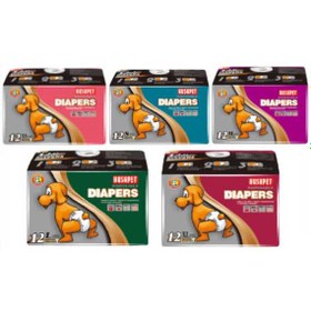 تصویر پوشک سگ HushPet Diapers بسته 12 عددی 