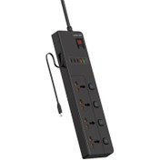 تصویر چندراهی برق گرین مدل GS-800 ظرفیت ۳۵۰۰ وات با ۴ خروجی و کابل ۲ متر 