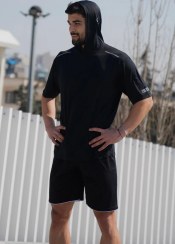 تصویر تیشرت کامفی کلاهدار مردانه 