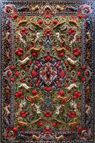 تصویر فرش چاپی طرح ابریشم کد A064 