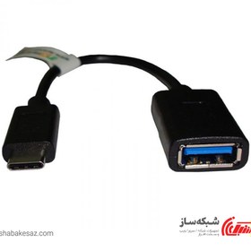 تصویر کابل OTG Type C نر به USB 3.1 ماده فرانت 15 سانتی متری Faranet USB 3.1 Type C/M to A/F OTG Cable 15Cm