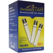 تصویر نوار تست قندخون گلوکوشور استار مدل Apex Bio 