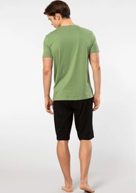 تصویر ست پیژامه آستین کوتاه راسته مردانه | کاچارل Cacharel 21CX9A3 
