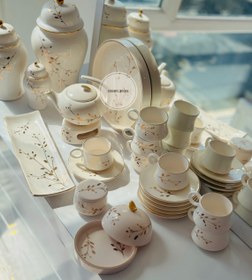 تصویر صبحانه خوری شش نفره طرح خوشه طلا 