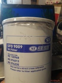 تصویر فیلتر روغن ژنراتور جرثقیل میتسوبیشی SFO9009 معادل C6105 