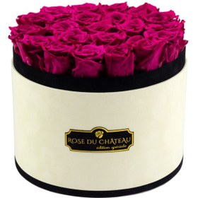 تصویر Pink Eternal Roses in a Large Flocked Coco Box | کد: ZNB-1J1G 