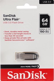 تصویر فلش 64 گیگ سن دیسک sandisk ultra flair 