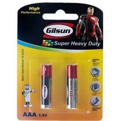 تصویر باتری نیم قلمی گیلسان مدل Super Heavy Duty بسته 2 عددی Gilsun Super Heavy Duty AAA Battery Pack of 2