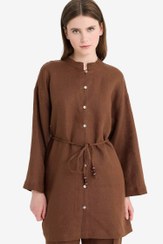 تصویر تونیک زنانه قهوه ای دفکتو 