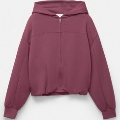 تصویر هودی بالون زنانه بادمجان پل اند بیر 