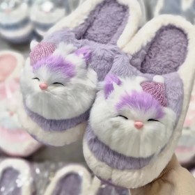 تصویر پاپوش گربه کلاهدار جلوبسته - طوسی / 38-39 