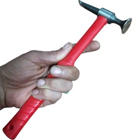 تصویر چکش افغانی صافکاری مدل تبری بلند فولادی بی رنگ کد 96-12 Colorless smoothing hammer PDR