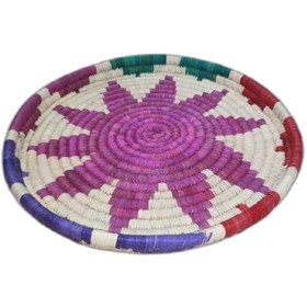 تصویر سینی کپوبافی رنگی قطر 50 سانت 