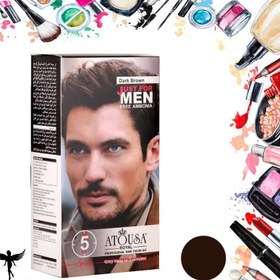 تصویر کیت رنگ موی مخصوص آقایان آتوسا رویال 04-قهوه ای تیره Atousa Royal Men Hair Color Kit