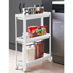 تصویر ترولی اسلیم مدل RAF UNIT - سفید 