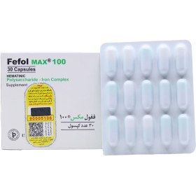 تصویر ففول مکس 100 (تأمین آهن) اینترافارم 30 کپسول Fefol Max 100 Intrapharm 30 caps