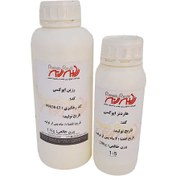 تصویر مجموع رزین اپوکسی REP-150 و هاردنر HR-501 رنگین رزین ا Epoxy Resin REP-150 with Hardner HR-501Rangin Rezin Epoxy Resin REP-150 with Hardner HR-501Rangin Rezin