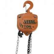 تصویر جرثقیل دستی ویتال ۰٫۵ تن زنجیری ۶ متری بلبرینگی 
