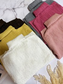 تصویر بافت یقه اسکی شاین دار 