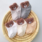 تصویر جوراب نوزادی مچی طرح خرس بوکله baby_socks