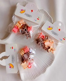 تصویر پک ۸عددی گیره مو بیبی رنگ نود 