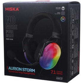 تصویر هدست گیمینگ هیسکا مدل GHR-07 با سیم و نویز کنسلینگ 