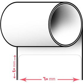 تصویر لیبل (برچسب) حرارتی تک ردیفه 60×40 Thermal Label 40x60 One Row