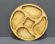 تصویر اردوخوری گرد چوبی طرح 3 