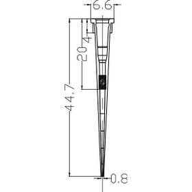 تصویر سر سمپلر ۱۰ میکرو لیتر بلند استریل فیلتر دار با رک ۹۶ عددی (Free from RNase&DNase) 10 μL long filter pipette tips (rack package, Sterile, DNase&RNase free) TP-10P-C-F 96 pcs/rack 100 racks/ctn