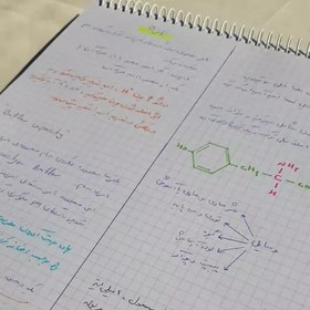 تصویر دفتر شطرنجی جزوه نویسی 200 برگ A4 طرح آناتومی بدن 