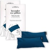 تصویر بالش چشم اسطوخودوس وزن دار برای آرامش، یوگا، سردرد، سینوس، تسکین خشکی چشم، تسکین استرس و اضطراب و تسکین میگرن، چشم گرم و سرد برای مدیتیشن (آبی پروس) 