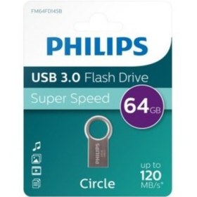 تصویر فلش مموریUSB3 فیلیپس مدل سیرکل با ظرفیت 64 گیگابایت Philips USB flash Circle FM64FD145B 