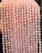 تصویر ریسه سنگ رز کوارتز سایز 8 میل 