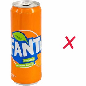 تصویر پکیج 12 عددی نوشابه پرتقالی فانتا ترکیه 330 میلی لیتر Fanta 