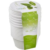 تصویر کاسه یکبار مصرف گیاهی 300 سی سی با درب 