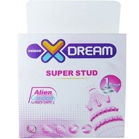 تصویر کاندوم فضایی یک عددی دکمه دار ایکس دریم X Dream Super Stud Condom 1piece