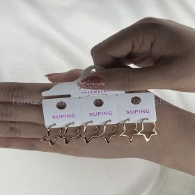 تصویر گوشواره ژوپینگ طرح ستاره 