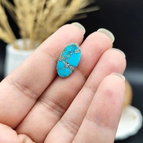 تصویر نگین فیروزه مغز اصل نیشابور بدون احیا و دستکاری کد 7326 