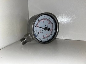 تصویر گیج صفحه ده سانتی 6 بار تمام استیل Pressure Gauge