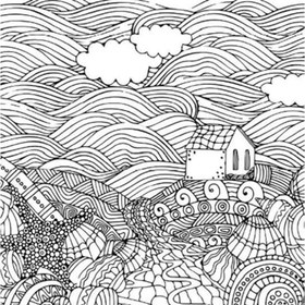 تصویر رنگ آمیزی بزرگسال آبرنگ 