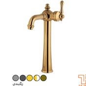 تصویر شیر روشویی پایه بلند طوفان فلز مدل اسپارک Tofan Felez Pillar Faucet Spark Model