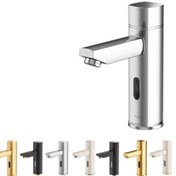 تصویر شیر روشویی چشمی شودر مدل یونیک مشکی طلایی 