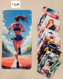 تصویر زیر انداز و حوله ورزشی باشگاهی 