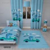 تصویر روتختی فرش روتختی و ست اتاق پسرانه مدل دایناسور روتختی، فرشینه، پرده، ساعت دیواری، پوستر، کاغذدیواری، لوستر، آباژور، دیوارکوب، سبد اسباب‌بازی، سطل و جادستمالی