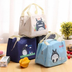 تصویر ساک نگهدارنده ی غذا طرح توتورو ا Cartoon Lunch Bag Portable Cartoon Lunch Bag Portable