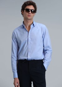 تصویر پیراهن مردانه آبی لوفیان | 111010620 اورجینال 