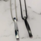 تصویر گردنبند پیچی استیل مدل ۱۰۱۹ 