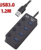 تصویر هاب چهار پورت USB3 پاور دار برند ENET Lenovo IdeaPad Slim 3 15AMN8-R5 7520U 8GB 512SSD 15.6 inch Laptop